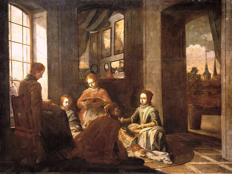 1677-Juan García de Miranda - La formazione di Santa Teresa